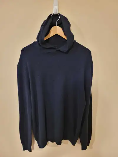 Vintage Colin's 1993 Men's Navy Hooded Knit Sweater size XL, View more