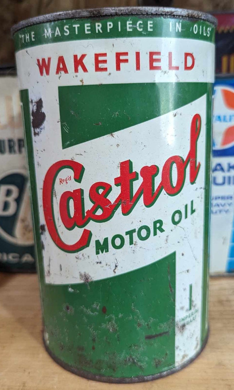 Vintage 1930's Castrol Wakefield Motor Oil Imperial Quart Can in Arts & Collectibles in Summerside