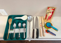 Brand new spoon organizer etc, everything in picture total: $5