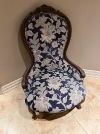 Antique Velvet Accent Chairs