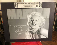 Marilyn Monroe Lithographed Steel Metal Sign Vintage Style USA