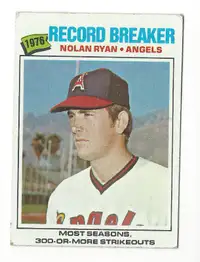 1977 Topps Baseball #234 Nolan Ryan Record Breaker Angels