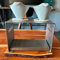 Coffee Pour Over Station - Live Edge Wood Mounted