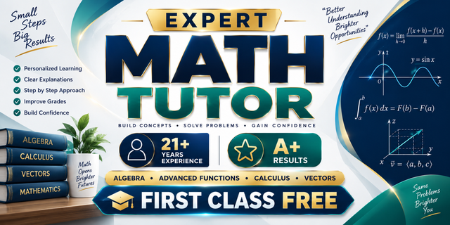 Math Tutor $30/hr | Make Math Your Strongest Subject