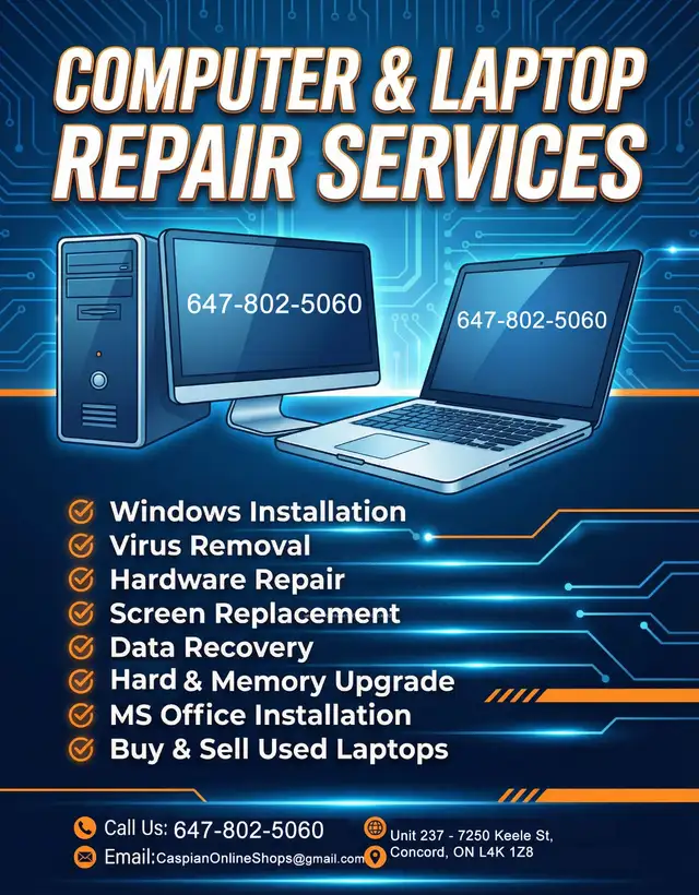 Laptop and Computer Services in Other in City of Toronto - Image 2