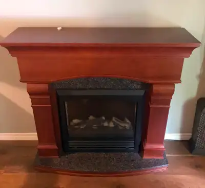 fireplace 47x14x44 with real granite parts delivery available