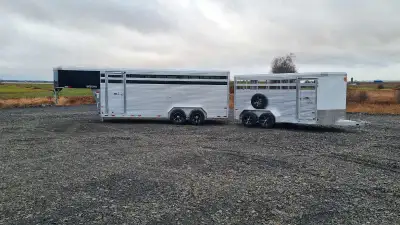 2025 Sundowner 7X20 Ranchers Express Horse/Livestock Trailer Aluminum. Goose Neck Hook Up Adjustable...