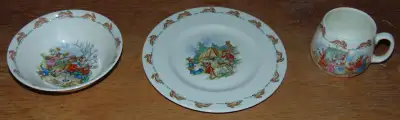 TWO SETS OF BUNNYKINS DISHES, View more