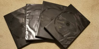 Premium 14mm CD DVD Storage Case Double Black Dual 2 Disc Holder