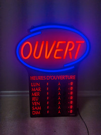 NEWON LED “OPEN” Sign - French Only