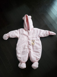 Baby Girl Pink Fleece Coat One Piece