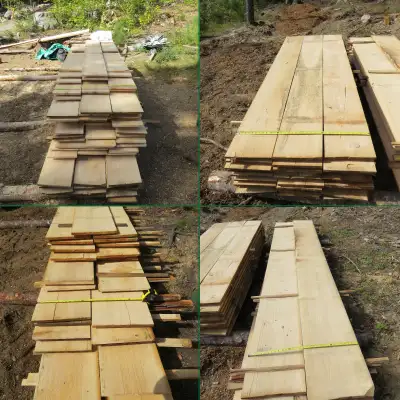 Lumber, hemlock boards and hardwood, View more