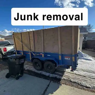 Huge trailer small loads starting at 50$ Same day affordable junk removal garbage removal 780-802-12...