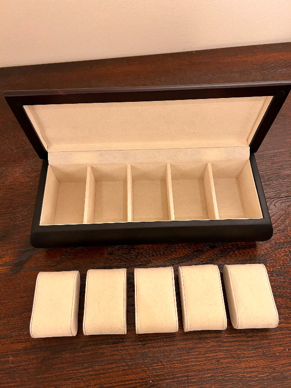 Solid Wood Watch, Jewelry Box/Case - 5 compartments in Jewellery & Watches in Cambridge - Image 3
