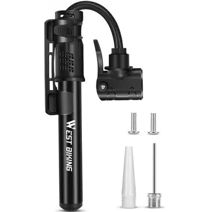 NEW-Mini Aluminum Alloy bike pump,  portable & can be bike mount, View more