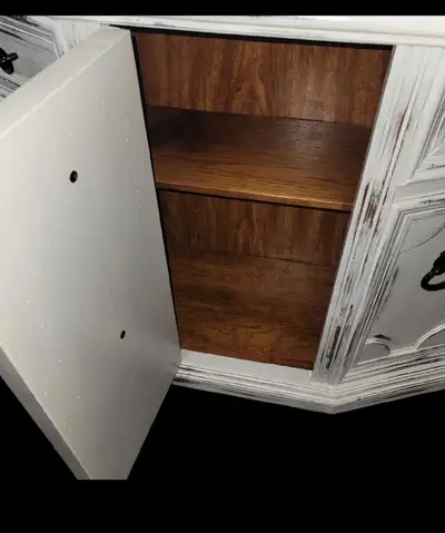 entryway cabinet with shelf refinished , View more