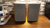 Nexxtech 2 way Stereo Bookshelf speakers Blonde wood