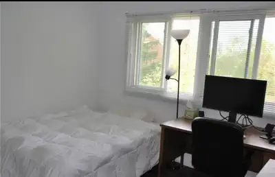Located in Waterloo, a spacious room is available for rent . Fully furnished with a bed ️, desk , ch...