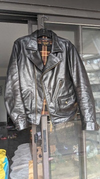 Vintage Inspired 1940s Reprint Horsehide Leather D-pocket Jacket