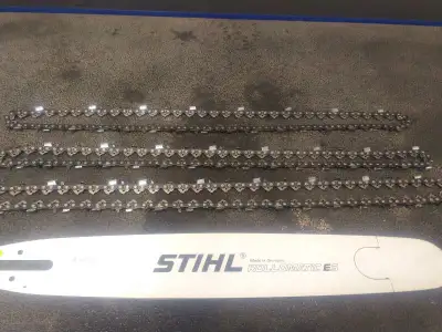 18 inch Stihl chain saw bar and chains 3/8 pitch new 200