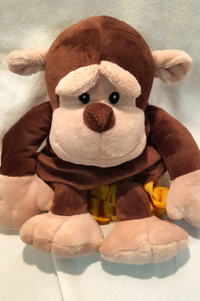 Animal Planet Monkey Plush Backpack Bag Childs - Yellow Straps