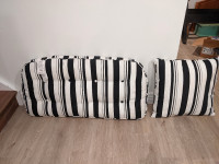 Outdoor pad and pillow (New) -Black and white