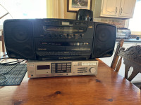 Sony receiver and Jvc boombox for sale