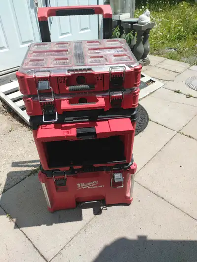 Packout with wheels. Packout cabinet. 2 x Packout 11 compartment organizer. Selling as a set. 450 o....