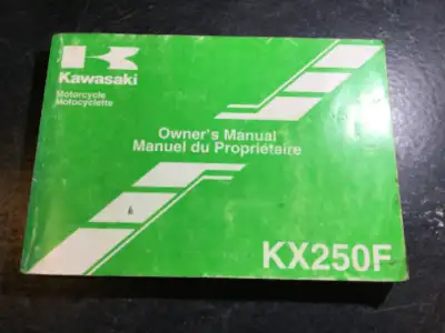 2005 Kawasaki KX250F Owners Manual Part No. 99929-1744 Kawasaki Heavy Industries, 2004 Written by Ka...