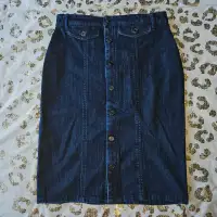 Banana Republic Blue Jean Skirt Maxi Pencil Denim Skirt Small 4 
