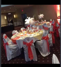 Chair covers/ linen, backdrop and more