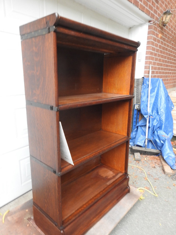 antique oak barrister bookcase oversized tall and deep sections in Bookcases & Shelving Units in Hamilton - Image 4