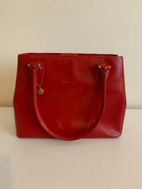 Marco Polo Leather Red Handbag
