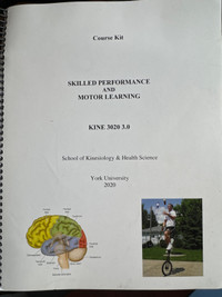 KINE 3020 Skilled Performance and Motor Learning Text Book