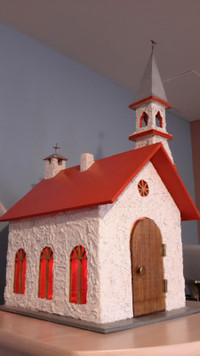 Église Noël main vintage