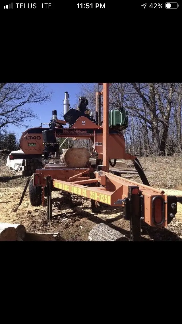 Portable sawmill for hire.65162030829059129