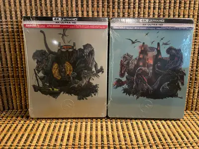 Jurassic Park Trilogy+Jurassic World Trilogy - 4K Steelbooks (6-Disc UHD) Shipping Only from Winnipe...