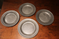 Set of 4 Wilton Pewter Plates