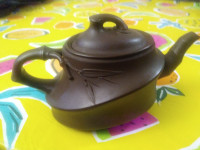 Pan Xijuan Purple Clay Teapot with Bamboo Festival