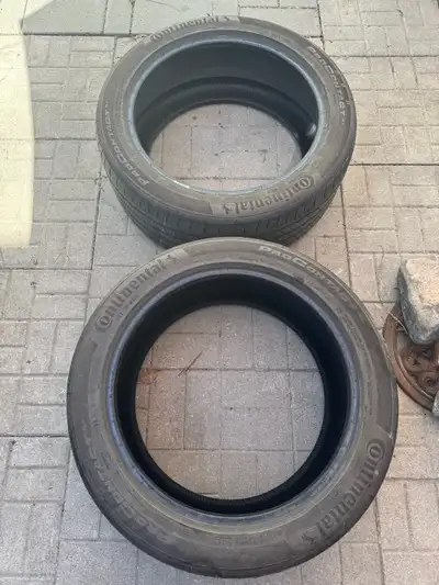 Continental ProContact 255 / 45 R 19 104W Tesla Model Y 2 Tires Used All season $150 each tire See p...