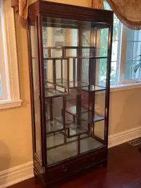 Mirrored Display Cabinet with Shelves 