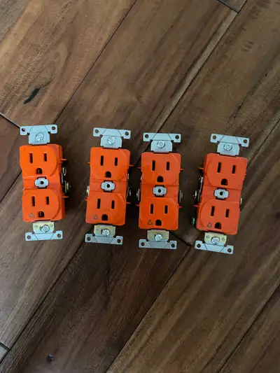 Assorted leftover electrical supplies. All are brand new, and have never been used. 1 - Iberville 4“...