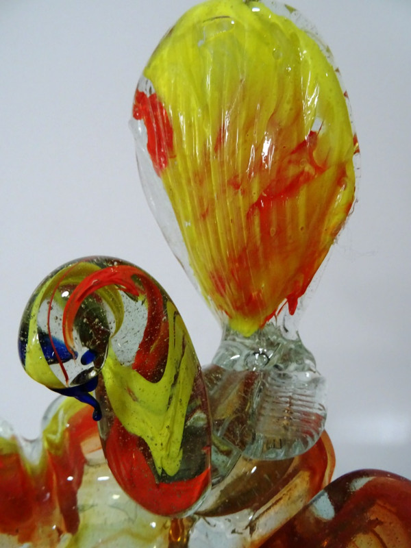 ART GLASS SWAN dish ashtray STUNNING heavy Orange Yellow LARGE in Arts & Collectibles in Hamilton - Image 2