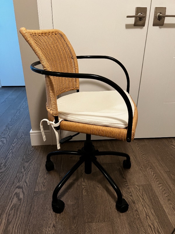 IKEA Gregor Rattan Swivel Desk Chair Chairs & Recliners Guelph Kijiji