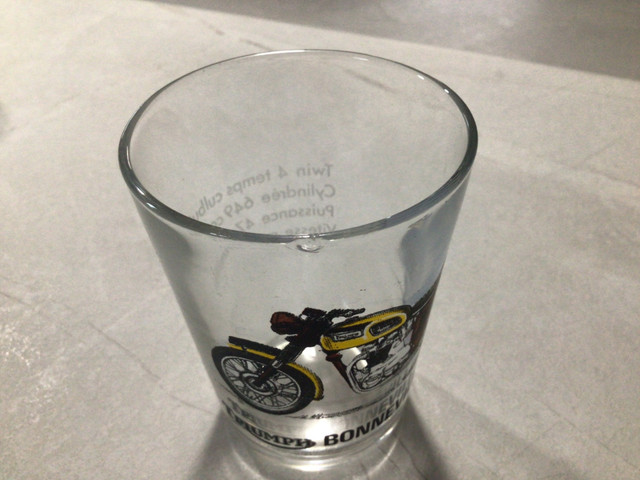 Vtg 70s motorcycle drink glasses Harley Honda Malaguti Triumph in Motorcycle Parts & Accessories in Dartmouth - Image 4