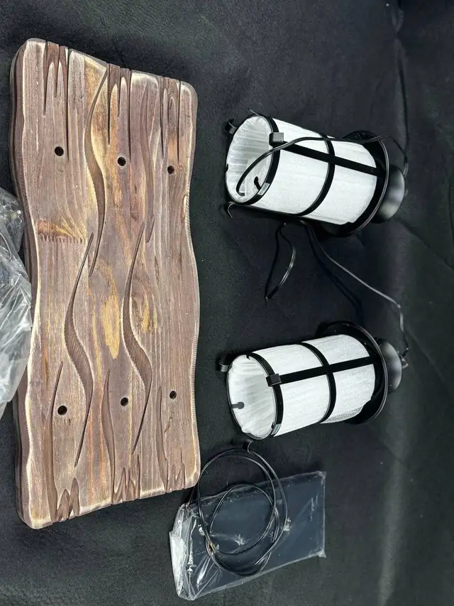 Wood Retro Pendant Lighting – Vintage Industrial Chandelier in Indoor Lighting & Fans in Kitchener / Waterloo - Image 2