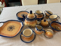 Boleslawiec Pottery tea/coffe set