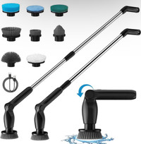 Electric Spin Scrubber Cordless Cleaning Brush with 8 heads