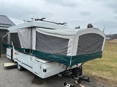 Well used tent trailer, still works well but showing its age. 2 king size beds with a dinette bump o...