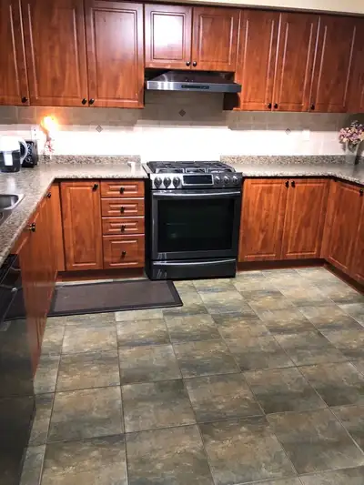This is a spacious private room with private washroom. Comes with a table, chair, side table beside...